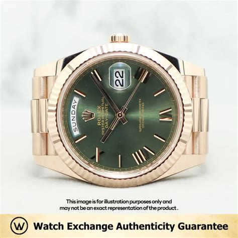 rolex olive green face|rolex ref 228235 price.